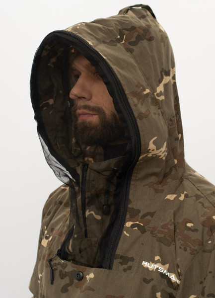 Изображение товара Костюм для охоты и рыбалки Huntsman Антигнус Люкс Черный мультикам Сорочка Смесовая (р.56-58/182-188)