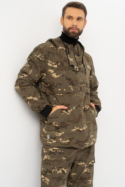 Изображение товара Костюм для охоты и рыбалки Huntsman Антигнус Люкс Черный мультикам Сорочка Смесовая (р.56-58/182-188)