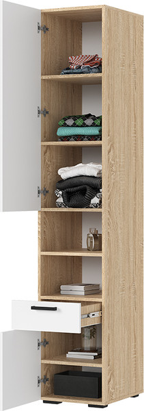 Изображение товара Шкаф-пенал Стендмебель Санса ПН-01 (белый/дуб сонома)