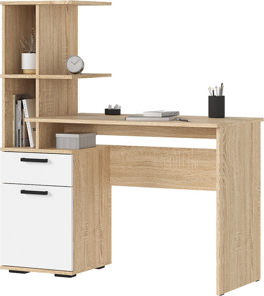 Изображение товара Письменный стол Стендмебель Санса СТ-01 (белый/дуб сонома)