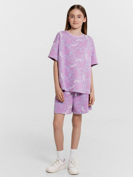 Изображение товара Комплект детской одежды Mark Formelle 197728 (р.110-56, цветы на лиловом)