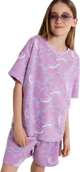 Изображение товара Комплект детской одежды Mark Formelle 197728 (р.110-56, цветы на лиловом)