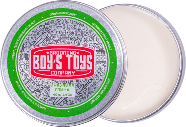 Изображение товара Глина для укладки волос Boy's Toys Инвизибл Матовая средней фиксации (40г)
