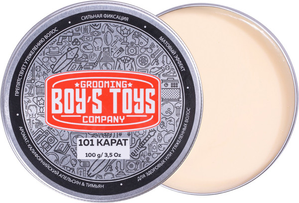 Изображение товара Паста для укладки волос Boy's Toys 101 карат Матовая сильной фиксации (100г)