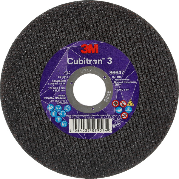 Изображение товара Отрезной диск 3M Cubitron III T41 125х1х22.23мм / 86647