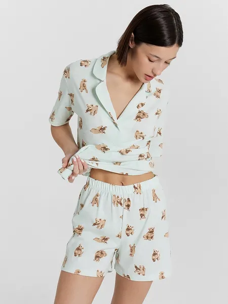 Изображение товара Пижама Mark Formelle 592553 (р.164/170-92-98, собачки на светлой мяте)