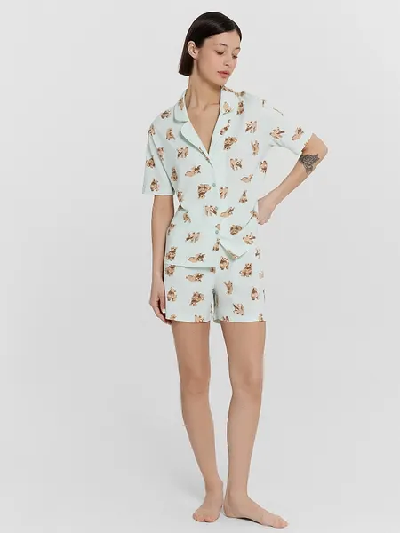 Изображение товара Пижама Mark Formelle 592553 (р.164/170-92-98, собачки на светлой мяте)