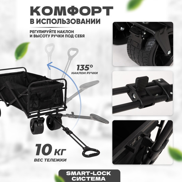 Изображение товара Тележка туристическая Solmax&Home YI99881 (черный)