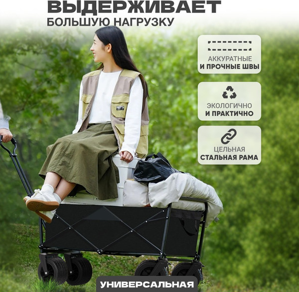 Изображение товара Тележка туристическая Solmax&Home YI99881 (черный)