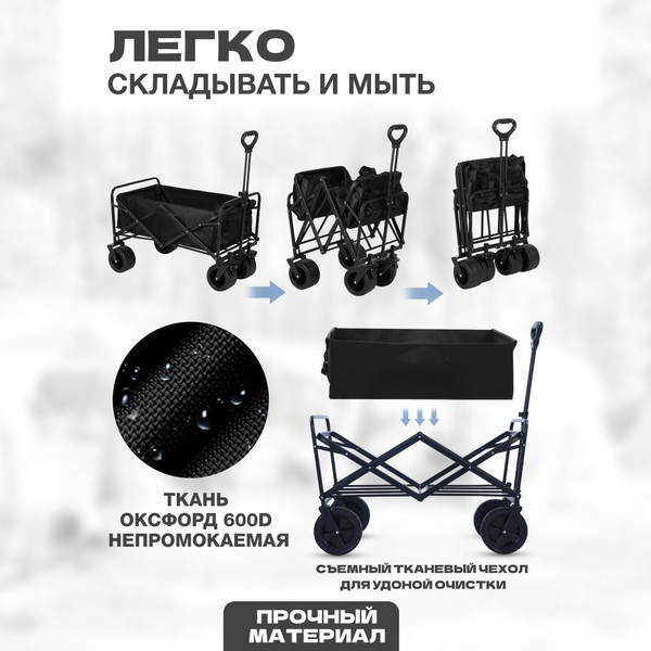 Изображение товара Тележка туристическая Solmax&Home YI99881 (черный)