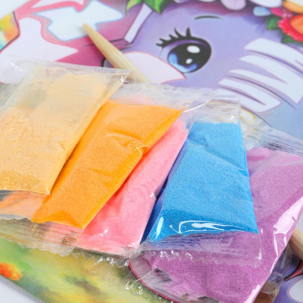 Изображение товара Набор для творчества MultiArt Аппликация песком. Слоник / SANDM-114745