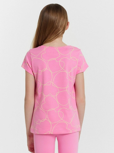 Изображение товара Комплект футболок детских Mark Formelle 117892-2 (р.140-68, белый/сердечки на розовом)