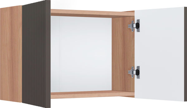 Изображение товара Шкаф для ванной Runo Соренто 60x30 / Тренто 60x30 вертикаль (крафтовый дуб/графит)