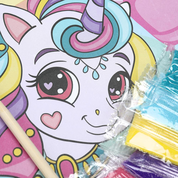 Изображение товара Набор для творчества MultiArt Аппликация песком. Единорог / SANDM-110751