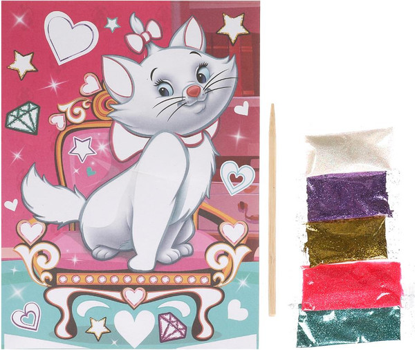 Изображение товара Набор для творчества MultiArt Аппликация песком с глиттером. Милая кошечка / SANDGL-112387