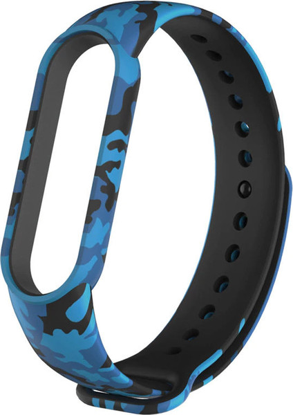 Изображение товара Ремешок для фитнес-трекера Rumi Для Xiaomi Mi Smart Band 6/Mi Band 5 (синий камуфляж)