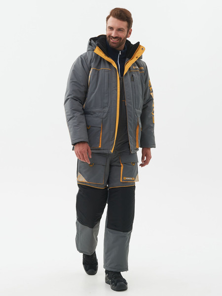 Изображение товара Костюм для охоты и рыбалки Huntsman Elbrus -35°C (р.44-46/170-176, серый/банан)