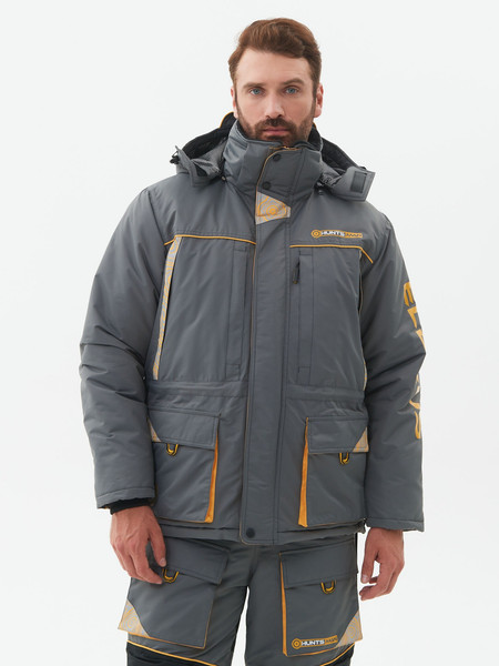 Изображение товара Костюм для охоты и рыбалки Huntsman Elbrus -35°C (р.44-46/170-176, серый/банан)