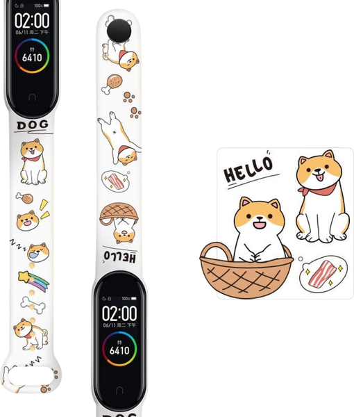 Изображение товара Ремешок для фитнес-трекера Rumi Для Xiaomi Mi Smart Band 6/Mi Band 5 (Хатико)