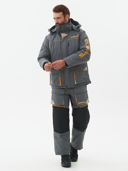 Изображение товара Костюм для охоты и рыбалки Huntsman Elbrus -35°C (р.44-46/182-188, серый/банан)