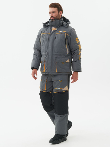 Изображение товара Костюм для охоты и рыбалки Huntsman Elbrus -35°C (р.44-46/182-188, серый/банан)