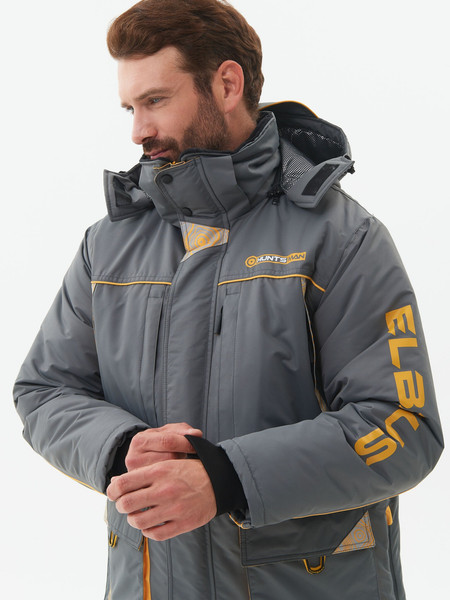 Изображение товара Костюм для охоты и рыбалки Huntsman Elbrus -35°C (р.48-50/170-176, серый/банан)