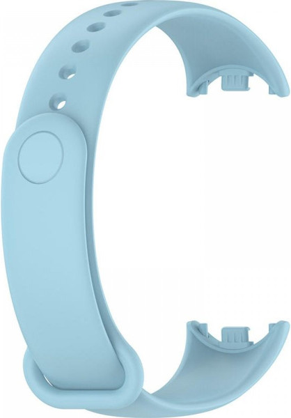 Изображение товара Ремешок для фитнес-трекера Rumi Силиконовый для Xiaomi Smart Band 8/9 (серый/голубой)