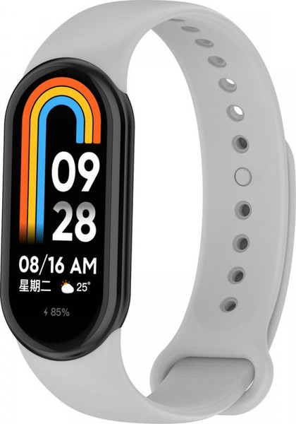Изображение товара Ремешок для фитнес-трекера Rumi Силиконовый для Xiaomi Smart Band 8/9 (серый)