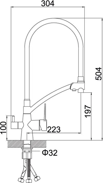 Изображение товара Смеситель Potato P4077BL