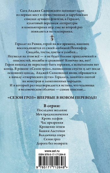 Художественная книга АСТ Сезон гроз. Дорога без возврата новый перевод, твердая обложка (Сапковский Анджей) — фото 6
