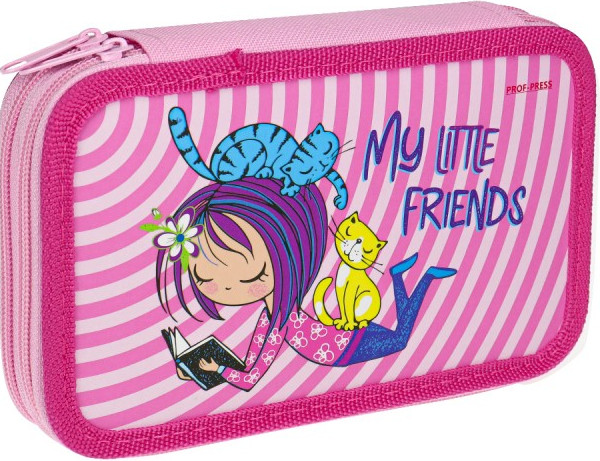 Изображение товара Пенал Проф-Пресс Девчонка и котики / ПН-1357