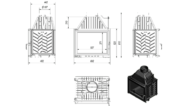 Изображение товара Каминная топка Kratki Zuzia Pf