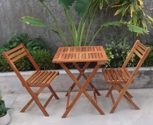 Изображение товара Комплект складной мебели National Tree Company из акации TP2043.0.1 (3 предмета)