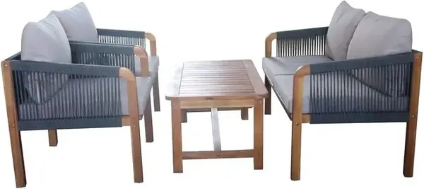 Изображение товара Комплект садовой мебели National Tree Company из акации TP6080.1.1 (4 предмета)