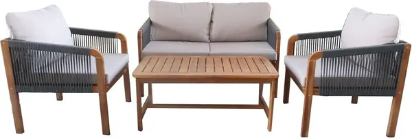 Изображение товара Комплект садовой мебели National Tree Company из акации TP6080.1.1 (4 предмета)