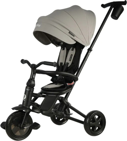 Изображение товара Трехколесный велосипед с ручкой QPlay Rider / S700-16 (серый/черный)