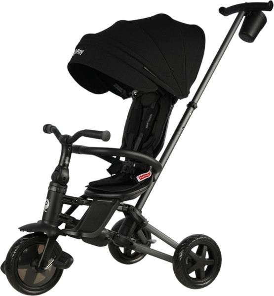 Изображение товара Трехколесный велосипед с ручкой QPlay Sprinter / S700-16 (черный/графитовый)