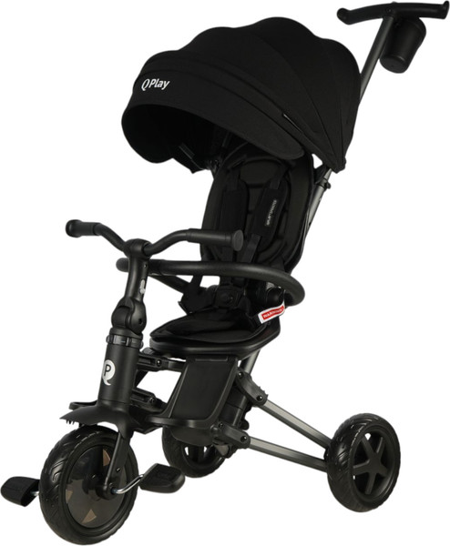 Изображение товара Трехколесный велосипед с ручкой QPlay Sprinter / S700-16 (черный/графитовый)