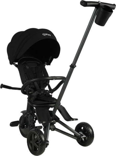 Изображение товара Трехколесный велосипед с ручкой QPlay Sprinter / S700-16 (черный/графитовый)