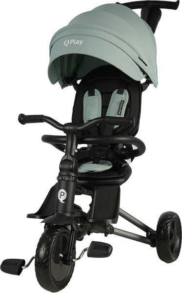 Изображение товара Трехколесный велосипед с ручкой QPlay Sprinter / S700-16 (мятный/графитовый)