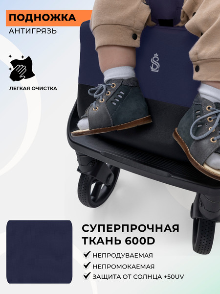 Изображение товара Детская прогулочная коляска Sweet Baby SBL Aura Plus Basic (темно-синий)
