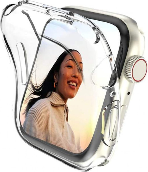 Изображение товара Защитный чехол для умных часов Rumi Силиконовый для Apple Watch 45мм (прозрачный)