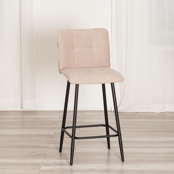 Изображение товара Стул барный Tetchair Bari полубарный (велюр/бежевый)