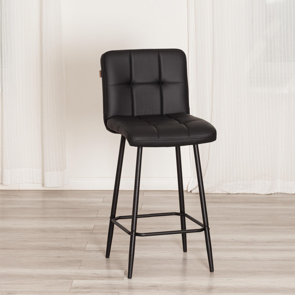 Изображение товара Стул барный Tetchair Medeo полубарный (экокожа/черный)