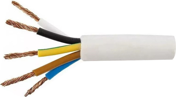 Изображение товара Провод силовой Автопровод ПВС-Т 4х0.75+1х0.75 (100м, белый)