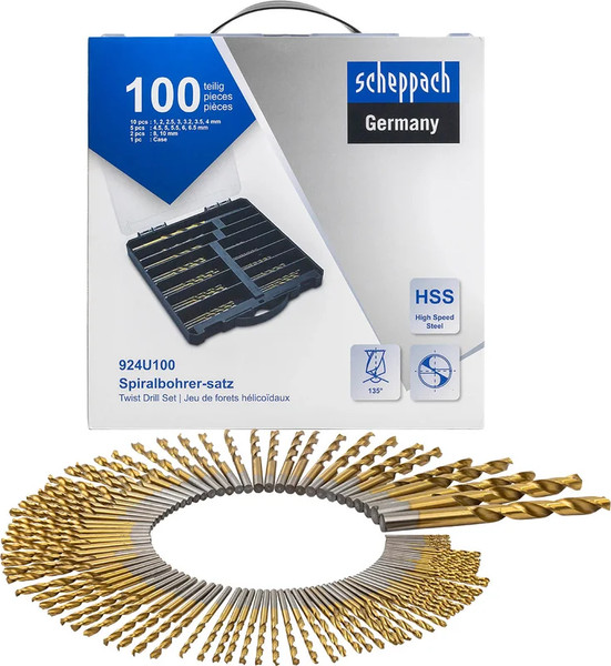 Изображение товара Набор сверл Scheppach Sch-924U100 (58958)
