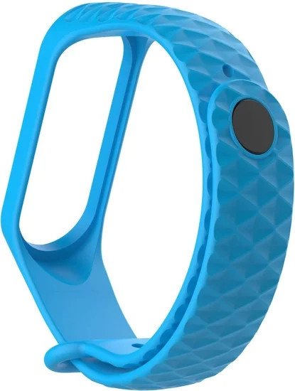 Изображение товара Ремешок для фитнес-трекера Rumi Силиконовый для Xiaomi Mi Band 3/Mi Band 4 (голубой)
