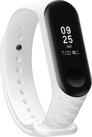 Изображение товара Ремешок для фитнес-трекера Rumi Силиконовый для Xiaomi Mi Band 3/Mi Band 4 (белый)