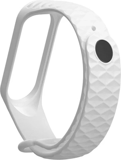 Изображение товара Ремешок для фитнес-трекера Rumi Силиконовый для Xiaomi Mi Band 3/Mi Band 4 (белый)