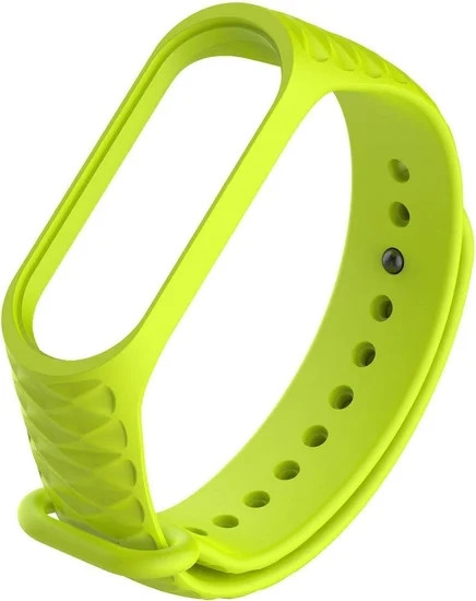 Изображение товара Ремешок для фитнес-трекера Rumi Силиконовый для Xiaomi Mi Band 3/Mi Band 4 (салатовый)